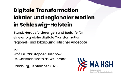Digitale Transformation digitaler regionaler Medien in Schleswig-Holstein