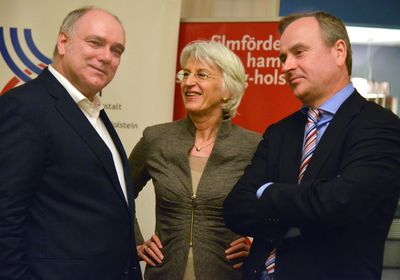 Gruppenfoto Wolfgang Schulz, Eva Hubert und Thomas Fuchs