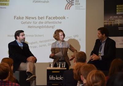 Podium mit Volker Tripp, Teresa Sickert und Lars Klingbeil