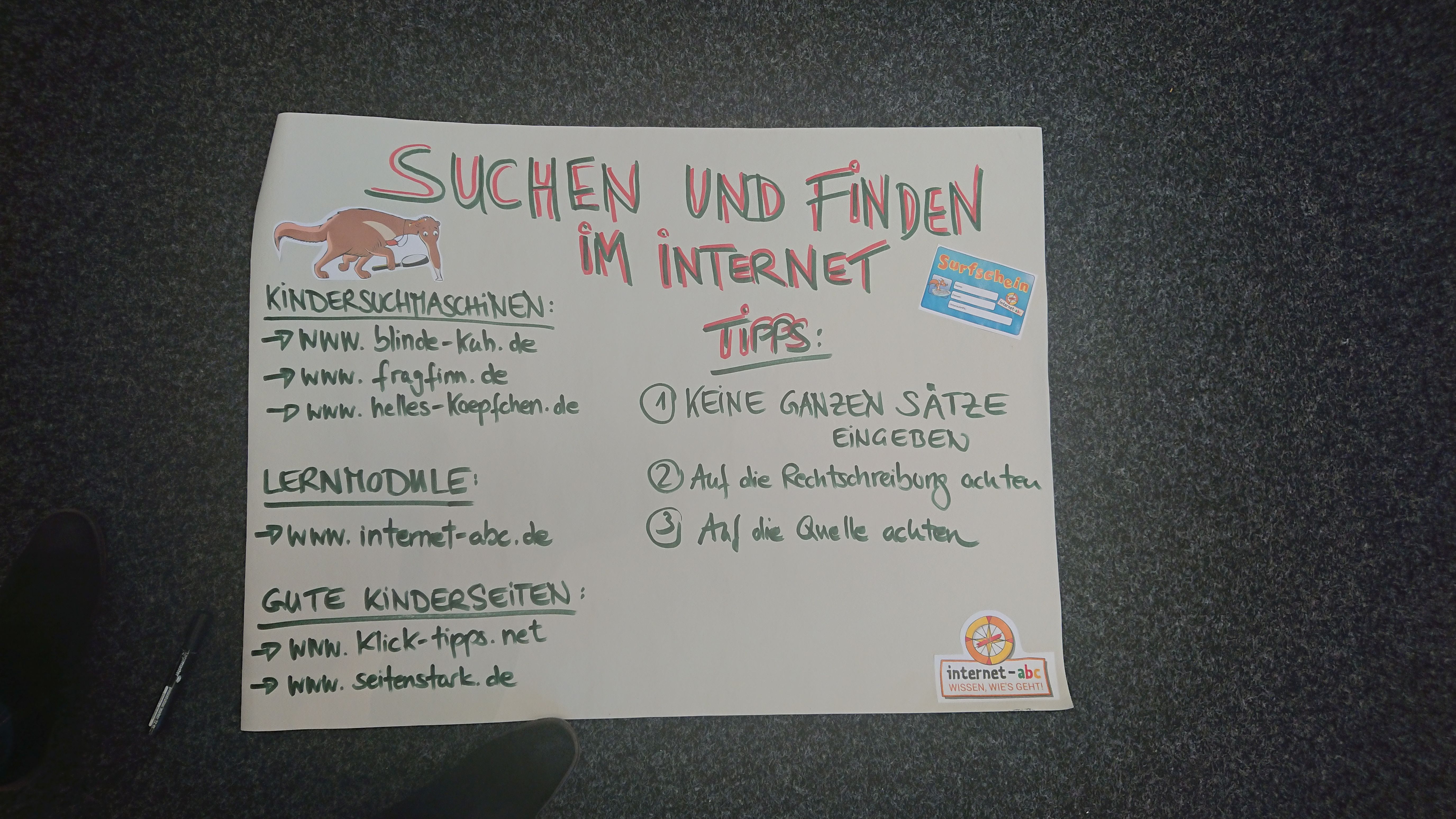 Plakat Suchen und Finden im Internet